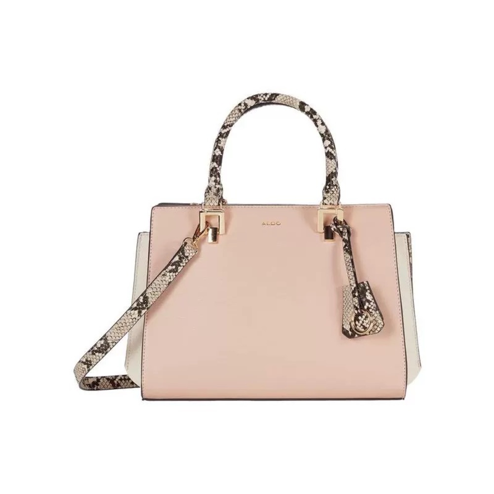 Matching Set Aldo Aferrandraa Pink Snakeskin Handbag w Ocoissa Wallet